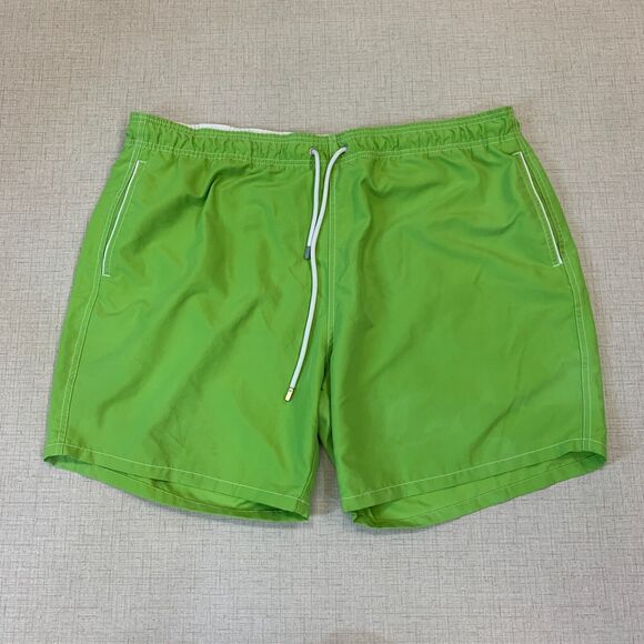 Bugatchi Uomo Swim Shorts Mens XL Extra Large Peapod Green Stretch Waist Trunks - Picture 2 of 9